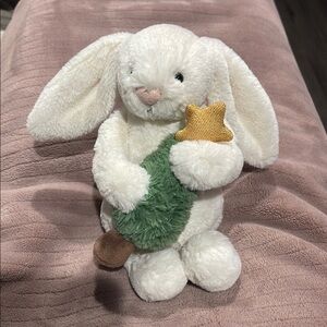 Jellycat Bashful Bunny With Christmas Tree